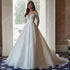 Elegant V-Neck Wedding Dress for Women A-Line Backless Gowns